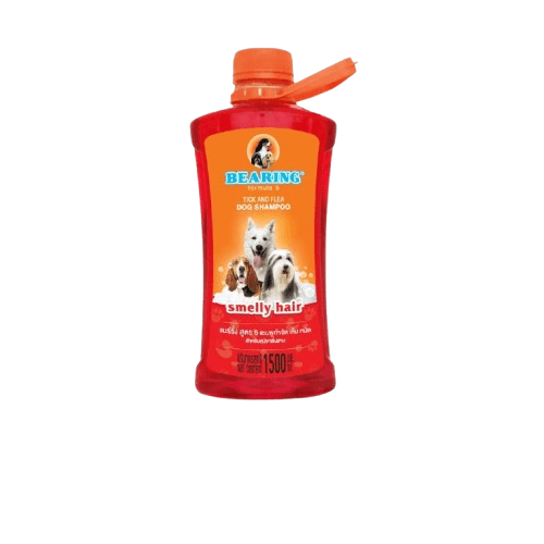 แชมพูกำจัดเห็บหมัดสำหรับสุนัข BEARING สูตร TICK & FLEA ขนาด 1500ML สำหรับสุนัขมีกลิ่นสาบ